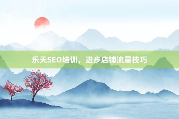 乐天SEO培训，进步店铺流量技巧